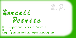 marcell petrits business card